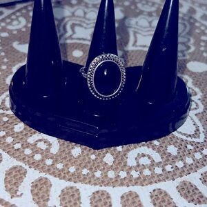 Black agate ring